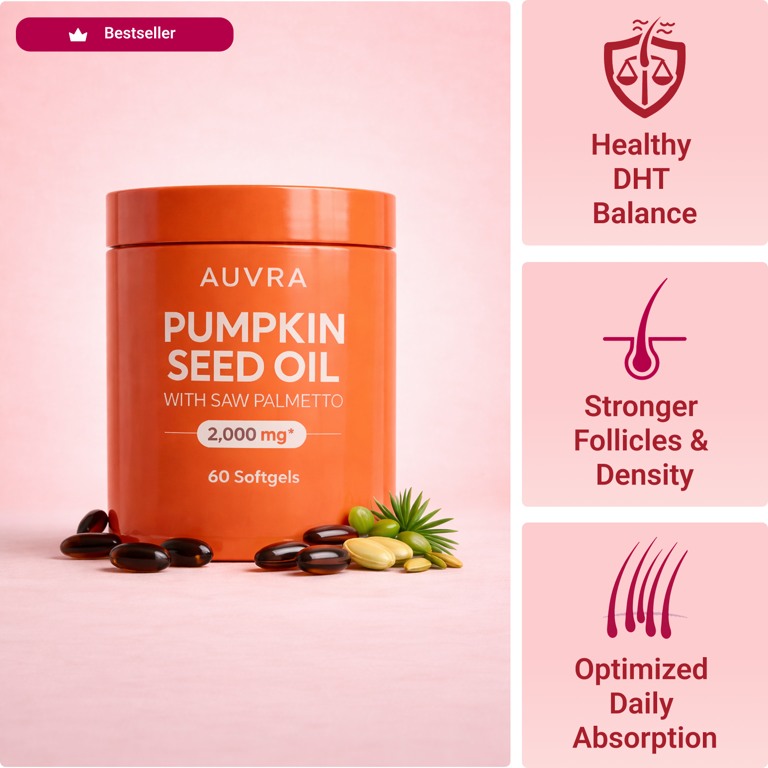 Notice Stronger, Fuller-Looking Hair in 90 Days - or Your Money Back.