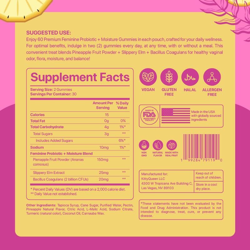 Auvra Feminine Probiotic + Moisture Gummies